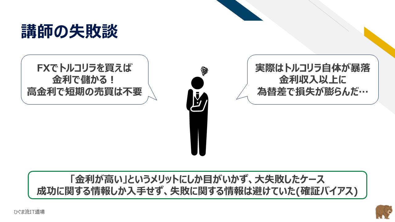 確証バイアスによるFXトルコリラ投資の失敗事例